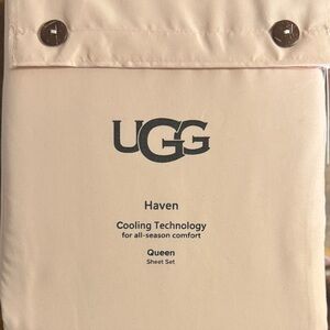 UGG Haven Cooling Queen Sheet Set in Soft Cream